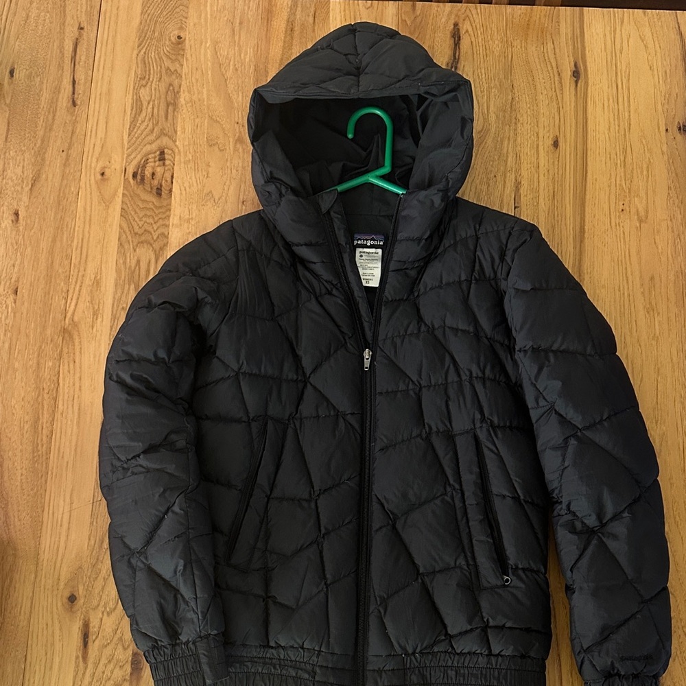 Patagonia Black Hooded Puffer Jacket